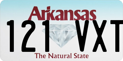 AR license plate 121VXT