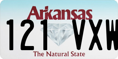 AR license plate 121VXW