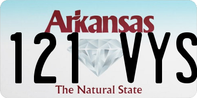 AR license plate 121VYS