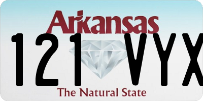 AR license plate 121VYX