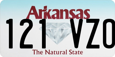 AR license plate 121VZO