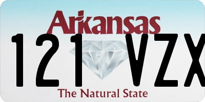 AR license plate 121VZX