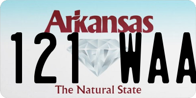 AR license plate 121WAA