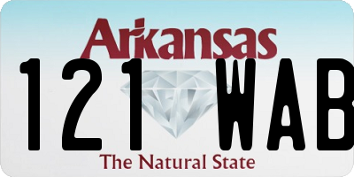AR license plate 121WAB
