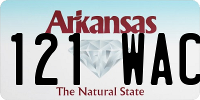 AR license plate 121WAC