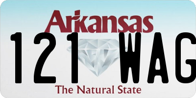 AR license plate 121WAG