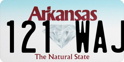 AR license plate 121WAJ