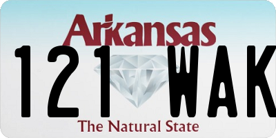AR license plate 121WAK