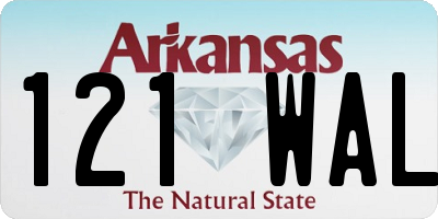 AR license plate 121WAL