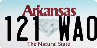 AR license plate 121WAO