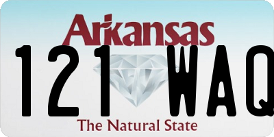 AR license plate 121WAQ