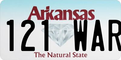 AR license plate 121WAR