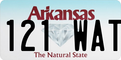 AR license plate 121WAT