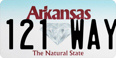 AR license plate 121WAY