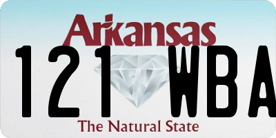 AR license plate 121WBA