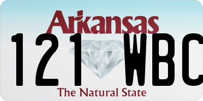 AR license plate 121WBC