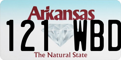 AR license plate 121WBD