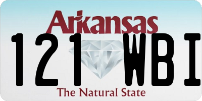 AR license plate 121WBI