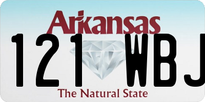 AR license plate 121WBJ