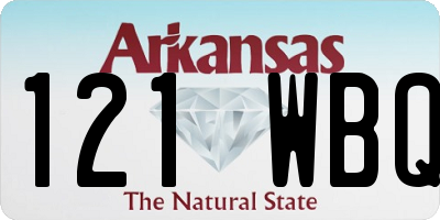 AR license plate 121WBQ