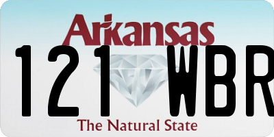 AR license plate 121WBR