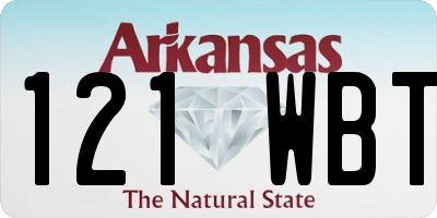 AR license plate 121WBT