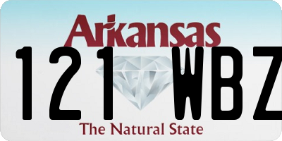 AR license plate 121WBZ
