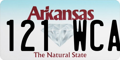 AR license plate 121WCA