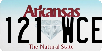 AR license plate 121WCE