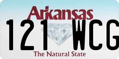 AR license plate 121WCG
