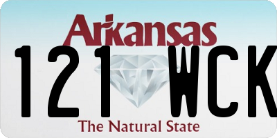 AR license plate 121WCK