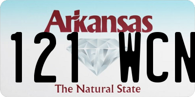 AR license plate 121WCN
