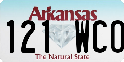 AR license plate 121WCO