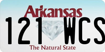 AR license plate 121WCS