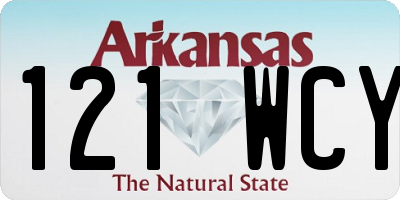 AR license plate 121WCY