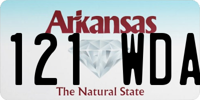 AR license plate 121WDA