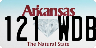AR license plate 121WDB