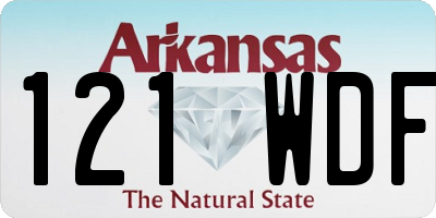 AR license plate 121WDF