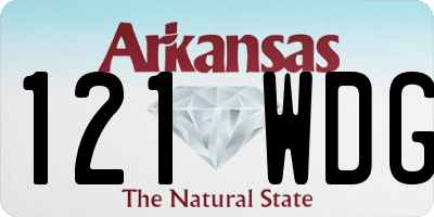 AR license plate 121WDG