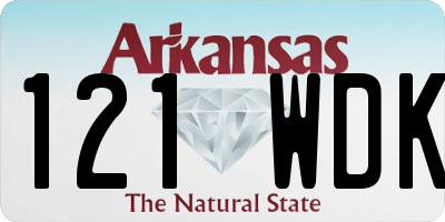 AR license plate 121WDK