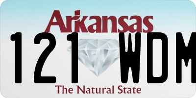 AR license plate 121WDM