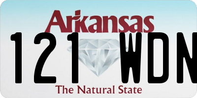 AR license plate 121WDN