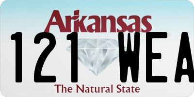 AR license plate 121WEA