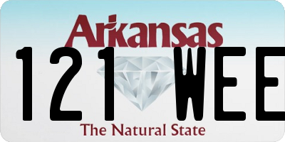 AR license plate 121WEE