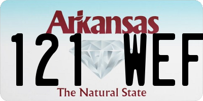 AR license plate 121WEF