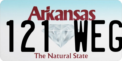 AR license plate 121WEG