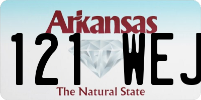 AR license plate 121WEJ