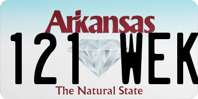 AR license plate 121WEK