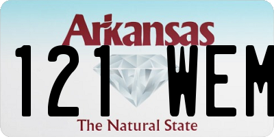 AR license plate 121WEM