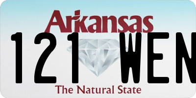 AR license plate 121WEN